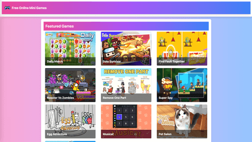 image of Free Mini Games Online