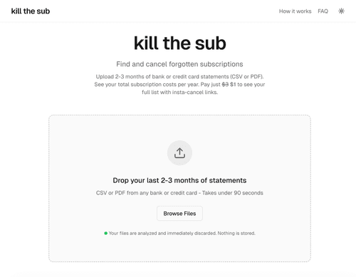 image of kill the sub