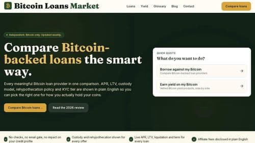 image of Bitcoin Loans Market