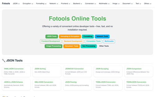 image of Fotools Online Tools