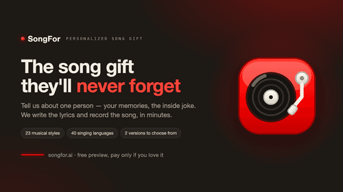 SongFor - Personalized Song Gift