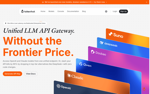 Tokenhot LLM API Gateway